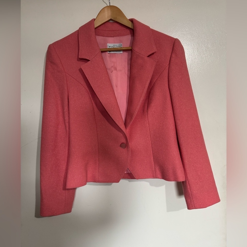Pendleton Pure Virgin Wool Women's Pink Blazer Size 10